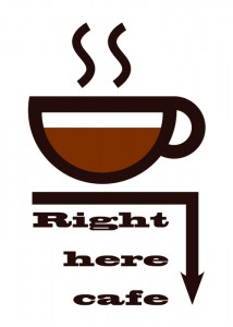 right here cafe logo
